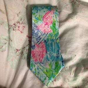 Lilly Pulitzer silk tie Bohemian Queen colorful tropical print Easter spring